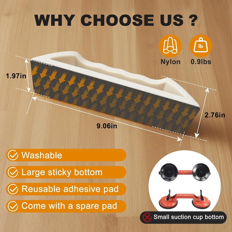 parknshop Floor Gap Fixer Tool – Heavy-Duty Plank Grabber & Washable Adhesive Pad for Laminate, Durable Nylon Design,Vinyl, and Hardwood Flooring Repair (Only Plank Grabber) - Image 3